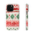Watercolor Study of Christmas Patterns - Impact Resistant Phone Case iPhone 14 Pro Max Glossy